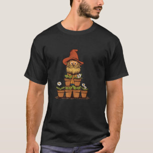 T-shirt Nain de jardin amusant avec costume de pots de fle
