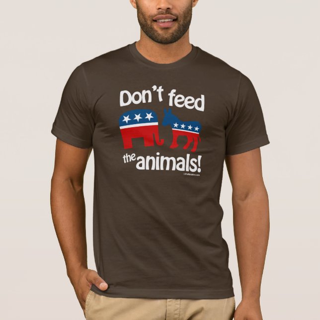 T-shirt N'alimentez pas les animaux (Devant)