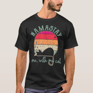 T-shirt Namastay Maison avec mon chat Namaste s pour les f
