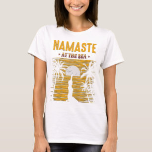 T-shirt Namaste at the Sea - Yoga Sunset Meditation Beach