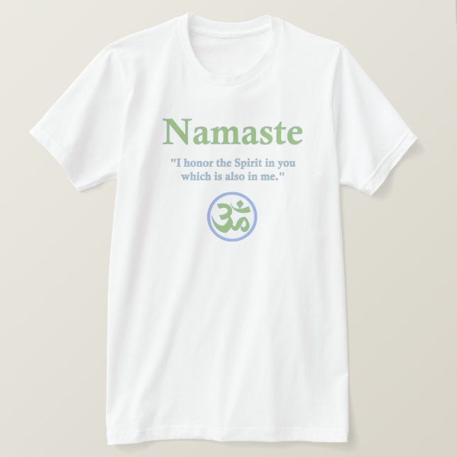 T-shirt Namaste - avec citation et symbole Om (Design devant)