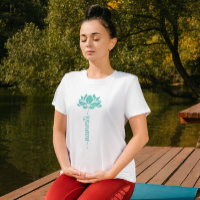 Namaste Black Lotus Flower Script moderne