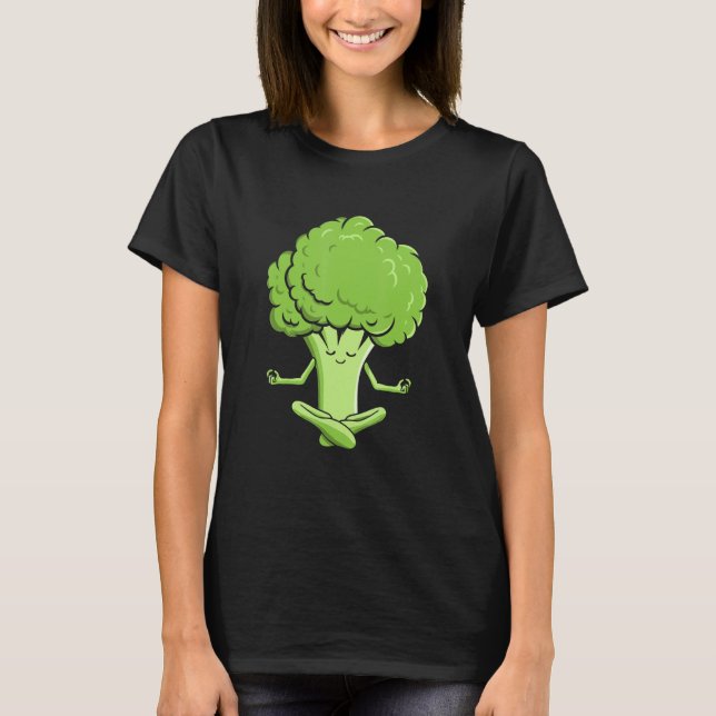 T-shirt Namaste Broccoli Méditation Yoga Poses Broccoli (Devant)
