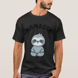 T-shirt Namaste Drôle Mignon Paresseux Kawaii Yoga Paresse