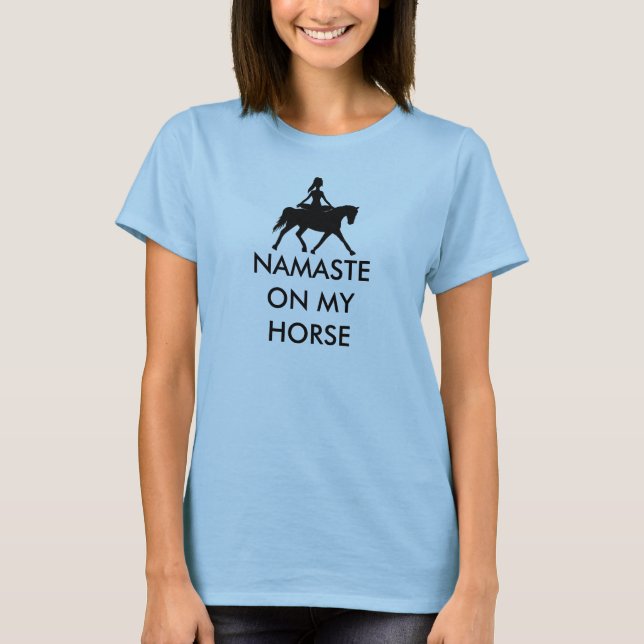T-SHIRT NAMASTE SUR MON CHEVAL (Devant)