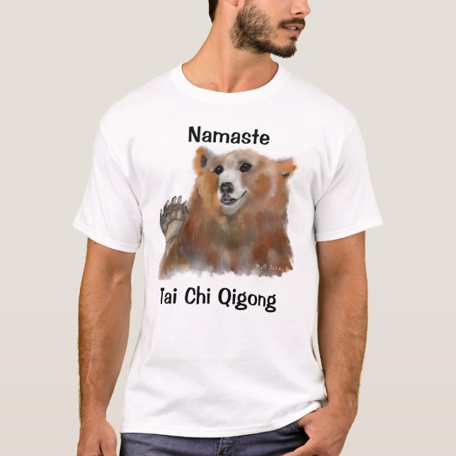 T-shirt Namaste Tai Chi Qigong Bear (Devant)