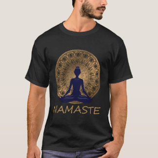 T-shirt Namaste Yoga Robe Méditation Lotus Position