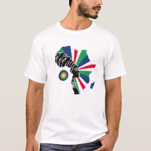 T-shirt Namibie Drapeau Afrique Carte Patrimoine ethnique