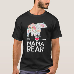 T-shirt Nana Bear Floral Famille mère Fête Maman Nana Mama