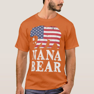 T-shirt Nana Bear Patriotique Drapeau Correspondant Famill