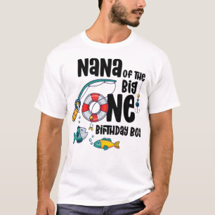 T-shirt Nana Big Un Garçon De 1 An Pêche Anniversaire T-Sh