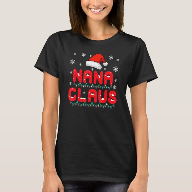 T-shirt Nana Claus Christmas Pajama Family Matching Xmas L (Devant)