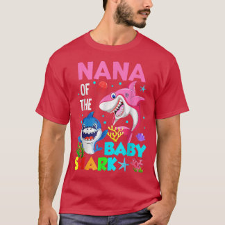 T-shirt Nana De La Bébé Birthday Shark Nana Shark Mother'