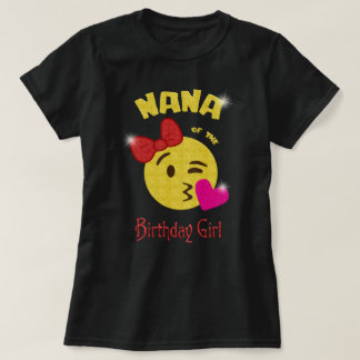 T-shirt Nana de la fête d'anniversaire d'Emoji de fille