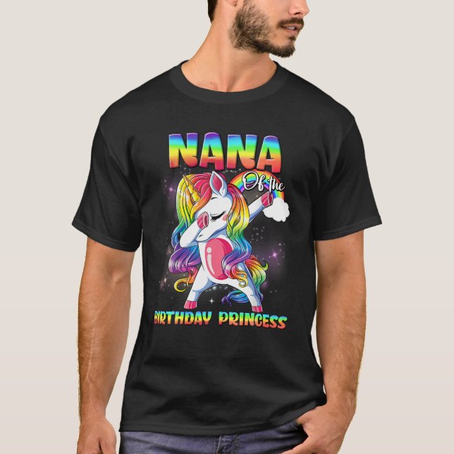 T-shirt Nana De La Princesse Anniversaire Dabbing Ou Floss (Devant)