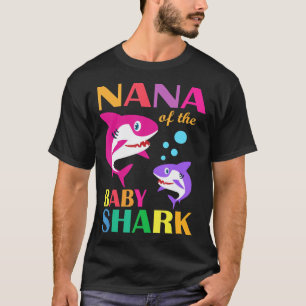 T-shirt Nana Du Bébé Requin Anniversaire Nana Shark Mother