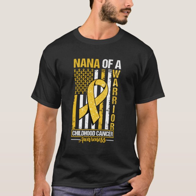 T-shirt Nana D'Un Guerrier Drapeau De Sensibilisation Au C (Devant)