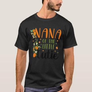 T-shirt Nana Little Cutie Fête de Naissance Orange 1er Ann