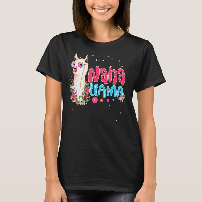 T-shirt Nana Llama de la mignonne Fête des mères Anniversa (Devant)