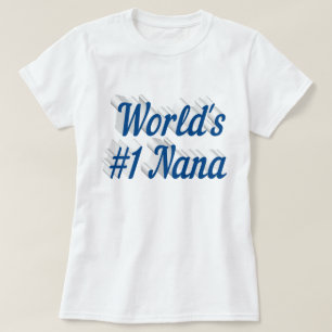 T-shirt Nana mer bleu texte Fête des mères
