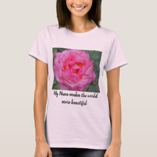 T-shirt Nana rend le monde magnifique rose photo