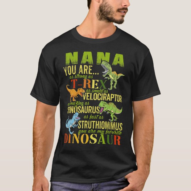 T-shirt Nana Vous Êtes Aussi Forte Que Rex Dinosaur Nanasa (Devant)