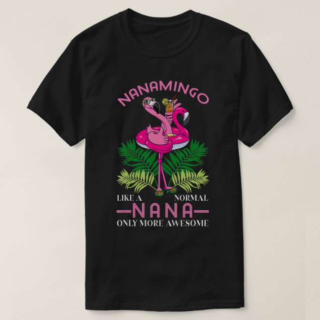 T-shirt Nanamingo Grand-mère Flamant rose Lover Gramma Gra (Design devant)