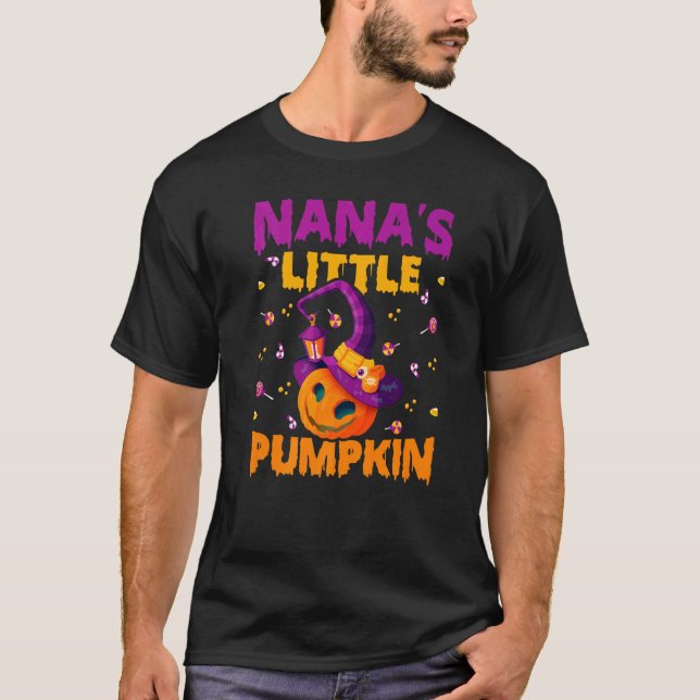 T-shirt Nana's Little Pumkin Halloween Costume Witch Pump (Devant)