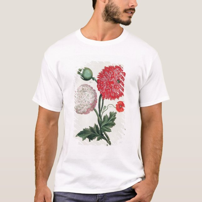 T-shirt Nandous de Papaver somniferum et de pavot gravés (Devant)