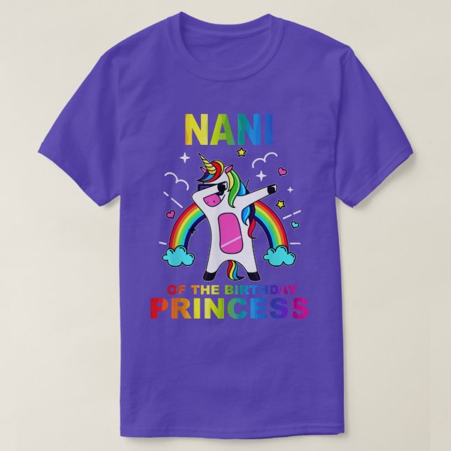 T-shirt Nani de l'Anniversaire Princesse fille Dabbing lic (Design devant)