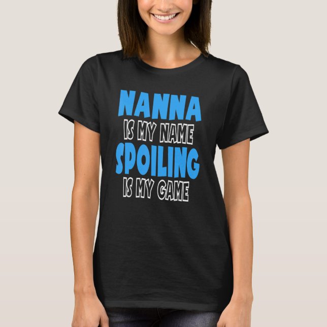 T-shirt Nanna Est Mon Nom Spots Est Mon Jeu (Devant)