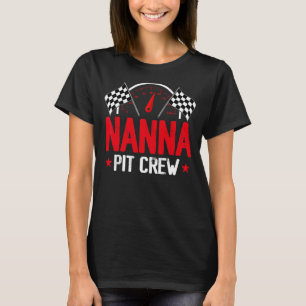 T-shirt Nanna Pit Crew Course Voiture Anniversaire Coupe F