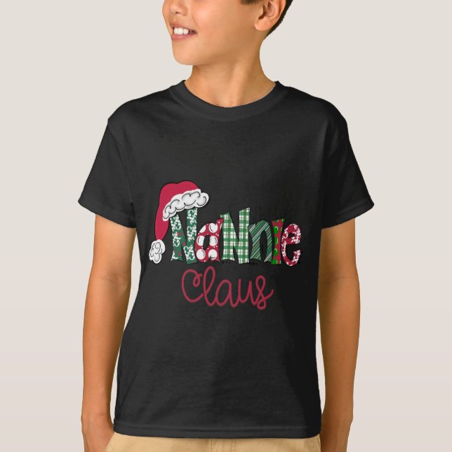 T-shirt Nannie Clause Cute Art - Noël (Devant)