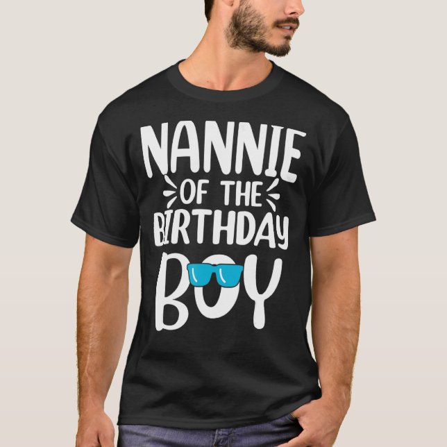 T-shirt Nannie De L'Anniversaire Garçon Maman Papa Enfants (Devant)