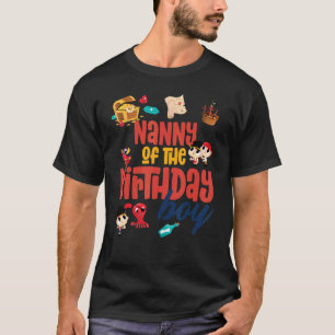 T-shirt Nanny Birthday Boy Pirate Anniversaire Thème Fête 