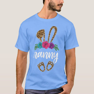 T-shirt Nanny Bunny Leopard, Jour de Pâques Bunny Grand-mè