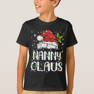 T-shirt Nanny Claus Lumières de Noël Pyjama Famille Matchi
