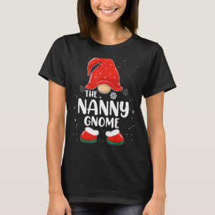 T-shirt Nanny Gnome Buffalo Plaid Matching Family Christma