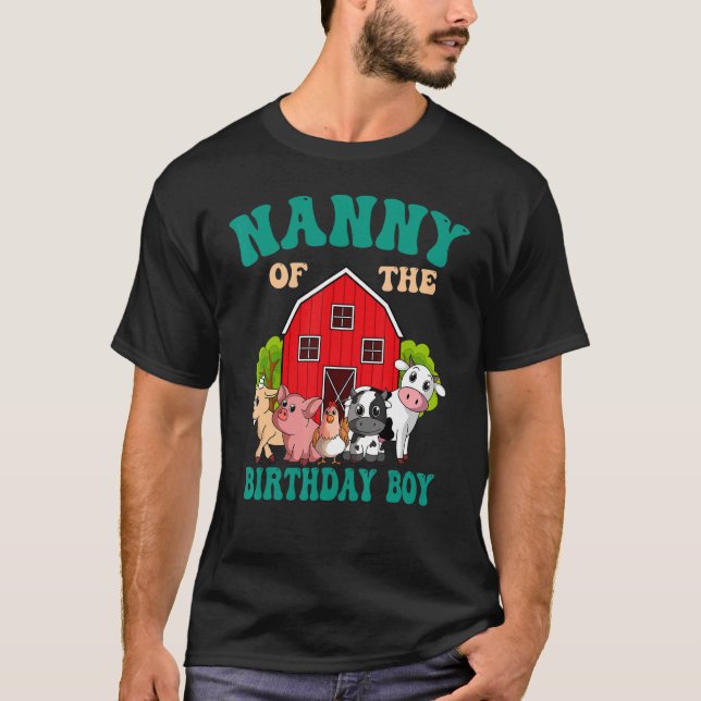 T-shirt Nanny Of The Birthday Boy Animal Anniversaire de f (Devant)