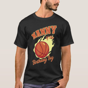 T-shirt Nanny Of The Birthday Boy Basketball Famille Anniv