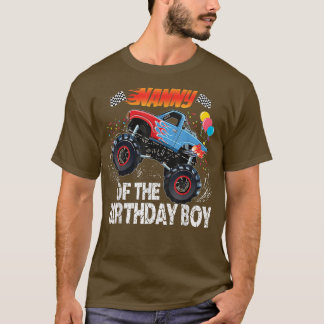 T-shirt Nanny of the Birthday Boy Monster Truck Matching F
