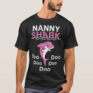 T-shirt nanny shark doo doo rose fish requin