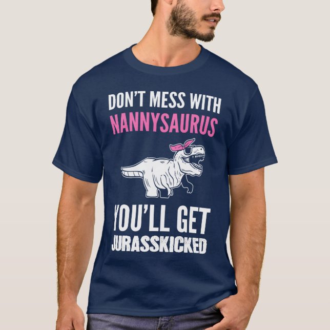 T-shirt Nannysaurus Childcare Worker Gift boy (Devant)