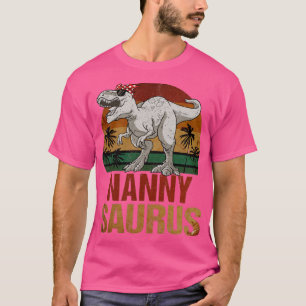 T-shirt Nannysaurus T Rex Dinosaur Nanny Saurus Vintage