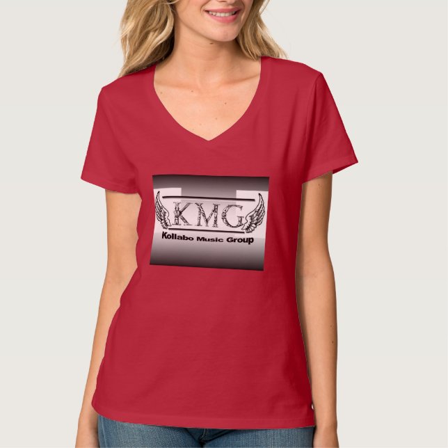T-SHIRT NANO DU V-NECK DES FEMMES DE KOLLABO (Devant)