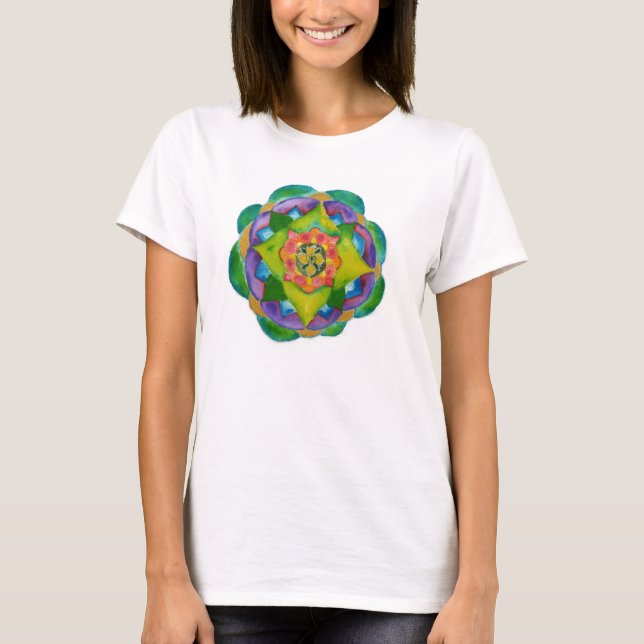 T-shirt Nano Hanes Mandala, blanc (Devant)