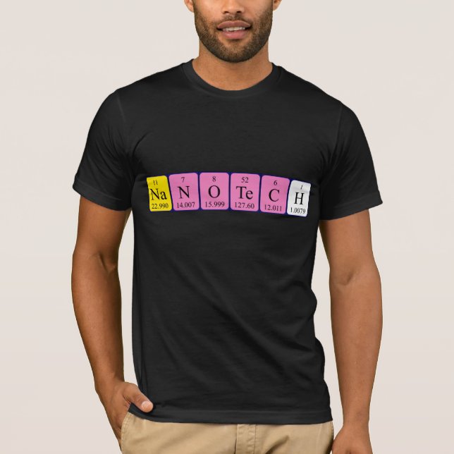 T-shirt Nanotech nom de table périodique chemise (Devant)