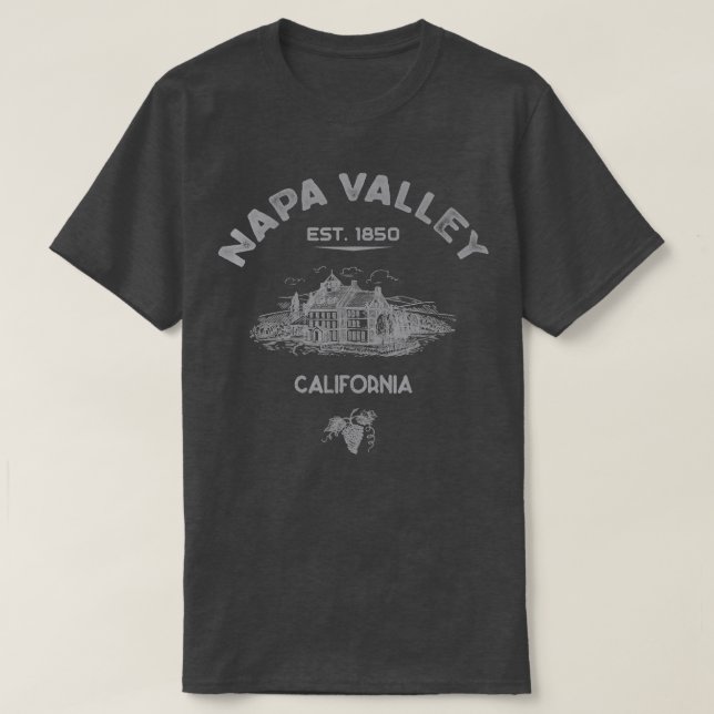 T-shirt Napa Valley California Winery Souvenir (Design devant)