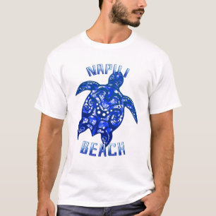 T-shirt Napili Beach Hawaii Vacances Tortue Tribale