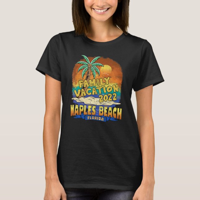 T-shirt Naples Beach Florida Famille Vacation 2022 Souveni (Devant)